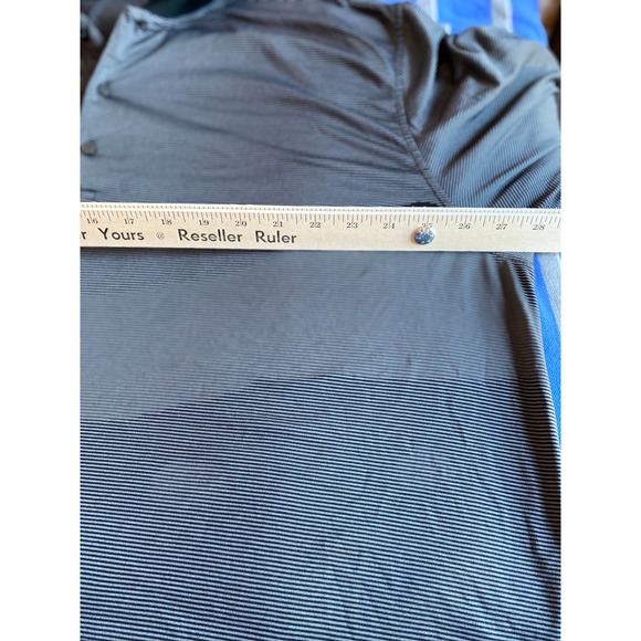 Walter Hagen men’s polo shirt size 2XL XXL gray black stripe long sleeve Flaw - Picture 11 of 12